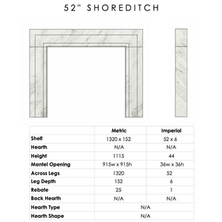 Shoreditch Volakas Marble Fireplace Mantel - FDC