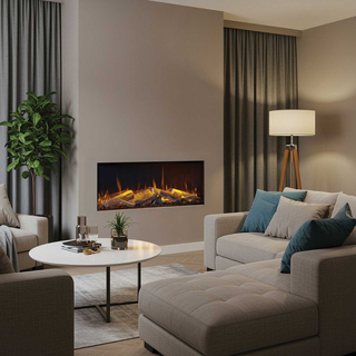 Pure 1300SL Slimline Black Series Media Wall Electric Fire – Solution