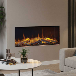 Pure 1300SL Slimline Black Series Media Wall Electric Fire – Solution