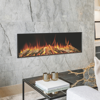 Pure 1600SL Slimline Black Series Media Wall Electric Fire – Solution