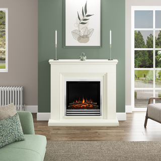 Stanton 46" Flat-To-Wall Electric Fire and Fireplace Suite - Flare