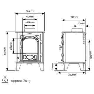 Stockton 3 Multi Fuel Stove - Stovax