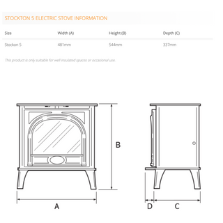 Stockton 5 Electric Stove - Gazco