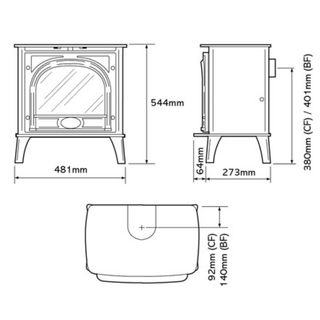 Stockton 5 3.5kW Gas Stove - Gazco