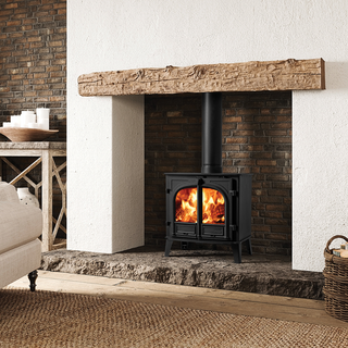 Stockton 8 Solid Fuel Stove - Stovax