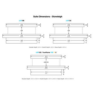 Stoneleigh Floor Mounted Electric Fireplace Suite - Solution