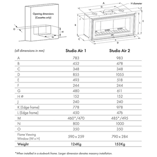 Studio Air 2 8.2kW Inset Wood Burning Stove - Stovax