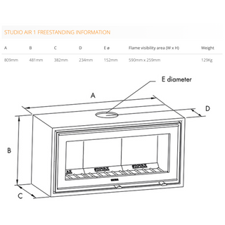 Studio Air 1 Freestanding Wood Burner
