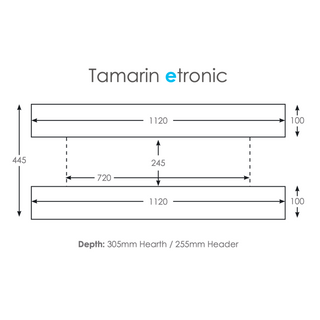 Tamarin Wall Mounted Electric Fire and MDF Fireplace Suite - Solution