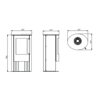 Bio 20Bazic R Manual Bioethanol Freestanding Stove - Termatech