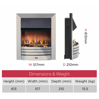Ex-Display Dimplex Skeldon 16" Inset Hearth Mounted Electric Fire