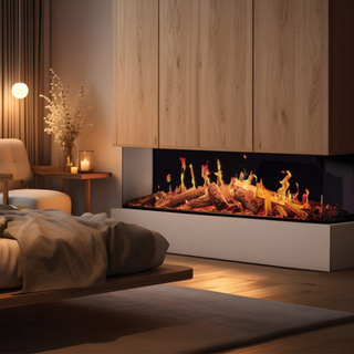 Trueflame 150 3DX LCD 3-Sided Media Wall Electric Fire - Solution
