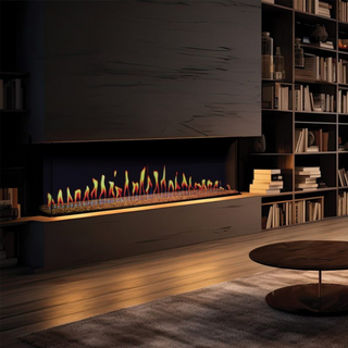 Trueflame 150 3DX LCD 3-Sided Media Wall Electric Fire - Solution