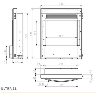 Ultra SL Camber (Slimline) Inset Electric Fire - Celsi