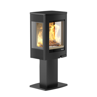 Uno 1 Wood Burning Stove with Pedestal Base - Nordpeis