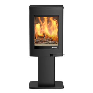 Uno 1 Wood Burning Stove with Pedestal Base - Nordpeis