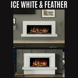Pryzm Vardo Timber Floor Mounted Fire and Fireplace Suite