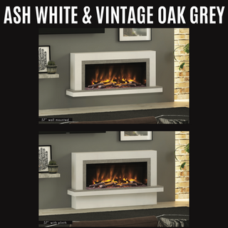 Pryzm Vardo Timber Floor Mounted Fire and Fireplace Suite