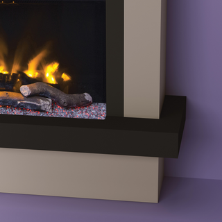 Pryzm Vardo Timber Floor Mounted Fire and Fireplace Suite