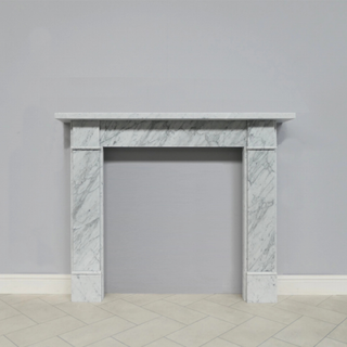 Victorian Classic Carrara Marble Fireplace Mantel - FDC