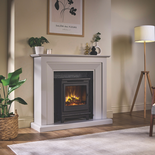 Napoli Flat-To-Wall Electric Stove Fire and Fireplace Suite - Katell