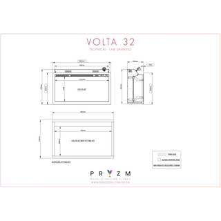 Pryzm Volta 5D Slimline 1-Sided Media Wall Electric Fire