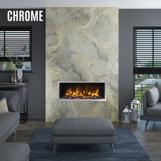 Pryzm Volta 5D Slimline 1-Sided Media Wall Electric Fire