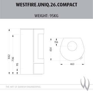 Uniq 26 Compact Ecodesign 5kW Woodburning Stove - Westfire