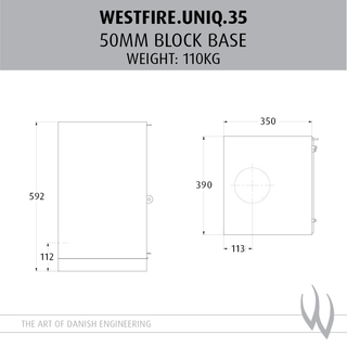 Uniq 35 Freestanding 4.3kW Woodburning Stove - Westfire