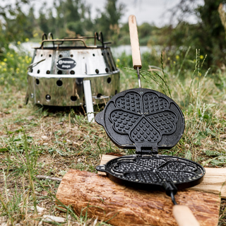 Rotating Waffle Iron Cast Iron - Petromax