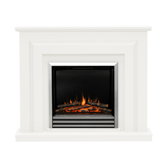 Whitham 48" Flat-To-Wall Electric Fire and Fireplace Suite - Flare