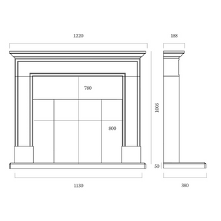Wilbury 48" Portuguese Limestone Suite