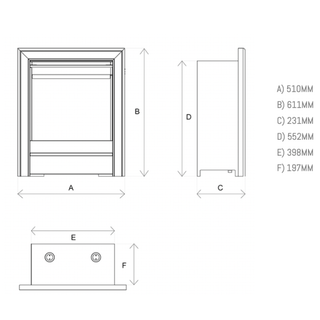 Ravel 400E Inset Electric Fire - Wildfire