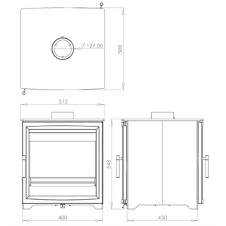 Woodtec 8kW Double Sided Wood Burning Stove