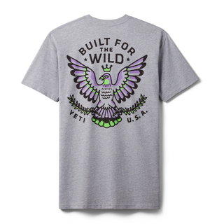 YETI® Pigeon Emblem Short Sleeve T-Shirt – Grey