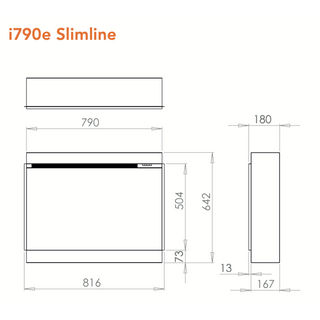 Charlton & Jenrick iRange Slimline Wall Inset Electric Fire
