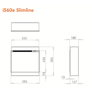Charlton & Jenrick iRange Slimline Wall Inset Electric Fire